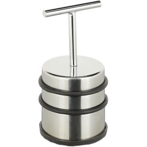 LETNERNY-Butoir De Porte &Agrave; Poign&eacute;e, Porte & Fen&ecirc;tre, Haute, Ronde, Int&eacute;rieur, Caoutchouc, Acier Inoxydable, &iquest;7, Argent&eacute; - Neuf