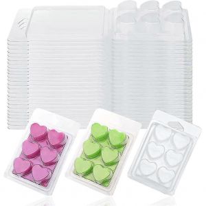 30 Paquets Cire Fondue Coquilles Moules,Cire Fondue Coquilles Cire Fondre Amour Coeur Plateau R&eacute;cipients Pour M&egrave;che - Neuf