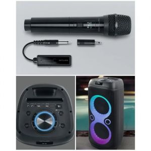 Enceinte Sono Portable Party Karaoke box Bluetooth 5.3 - 600W - LED RGB &iquest; USB Micro sd - Micro sans fil + Micro filaire - Neuf
