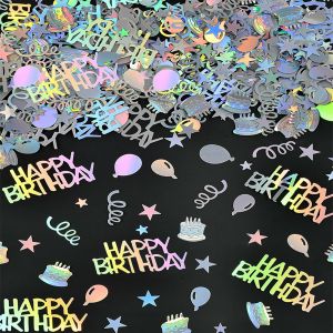 Confettis Anniversaire, 30g P&iquest;&iquest;tillant, Decoration Table, Dispers&iquest;&iquest;e Happy Birthday, Confettis pour Deco pour Anniversaire Mariage F&iquest;&ordm;te - Neuf