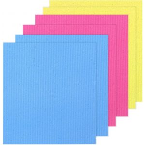 LORANKA-Chiffon Su&eacute;dois, 6 pi&egrave;ces Swedish Dish Cloths adsorbant Tissu &eacute;ponge &eacute;cologique torchon Cuisine Vaisselle Chiffon Absorbant Cuisine et Maison - Neuf