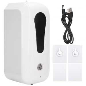 HJLIAN Distributeur automatique de savon a induction 1200 ml, sans contact, montage mural, conteneur de savon liquide pour les mains, chargement USB - Neuf
