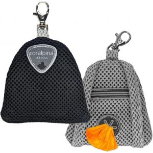 Kal-Sac À Dos Cinquetorri, Récipient Pour Sacs Hygiéniques Pour Chiens, Design Moderne, Idéal À Transporter Pendant Les Promenades, Pour Rouleaux, Couleur Noir Foncé - Neuf