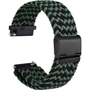 Tress&eacute; Bracelet Montre En Nylon Pour Homme Et Femme, Boucle R&eacute;glable, D&eacute;gagement Rapide, Sangles Sport Tiss&eacute;es, 18mm 19mm 20mm 21mm 22mm - Neuf