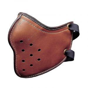 Masque En Cuir Punk Marron, Demi-Masque De Motard Anti-Poussi&egrave;re Pour Le Sport, Style Motard. - Neuf