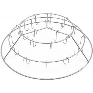 Ulteronixshop-Onlyfire Anneau &agrave; 3 Niveaux avec 24 Crochets &agrave; Fumer, pour Fumer du Bacon, des C&ocirc;tes ou des Ailes de Poulet, pour Barbecue &agrave; Charbon de Bois Weber Smoker 57 cm et Kettle 57 cm - Neuf