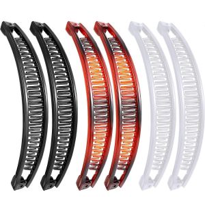 6 Pi&egrave;ces De Peigne Peigne Banane Pince Banane Queue De Poisson Queue De Cheval Femme Queue De Cheval Pince Banane - Neuf