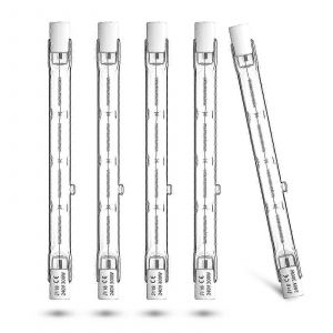 Ampoule Halogène R7s 300w 118mm - Projecteur Halogène Linéaire Blanc Chaud 2800k,Pour Lampes De Sécurité,Éclairage Paysager,Paquet De 5 - Neuf