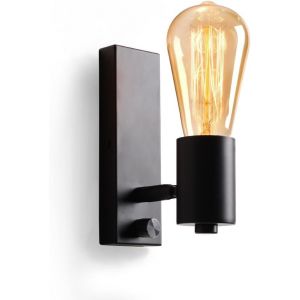 Subzonal-Appliques Murales Interieur, E27 Dimmable Lampe Murale Industrielles Vintage, Noir Lampes Murales En M&eacute;tal Pour Chambre, Salle De Bains (Ampoule Non Incluse) - Neuf