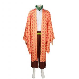 Demon Slayer: Kimetsu No Yaiba Pillar Training Arc Gyoumei Cosplay Costume Flame Pillar Sorrow Uniform - Neuf