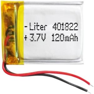 Batterie 401822 LiPo 3.7V 120mAh 0.444Wh 1S 5C Liter Energy Battery pour l'électronique Rechargeable téléphone Portable lumière LED-Ne Convient Pas à la Radiocommande 24x18x4mm (120mAh|401822) - Neuf