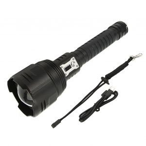Lampe torche LED XHP360 5 000 lm, zoomable, rechargeable, étanche IPX4, pour une utilisation en extérieur en cas d'urgence - Neuf