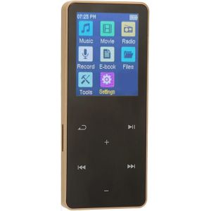KALANKA-Lecteur MP3 avec Bluetooth 5.0, HiFi Numérique Portable sans Perte de Musique MP3 MP4 pour Enfants, écran Tactile 1,8 Pouces 300 MAH Prise en Charge de L'enregistrement de Jeux (Or) - Neuf