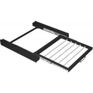 Kit De Superposition Lave-Linge Et Sèche-Linge ¿ Universel Et Extensible ¿ 54X60X7,5 Cm ¿ Support De Rangement Avec Plateau Coulissant ¿ Noir - Neuf