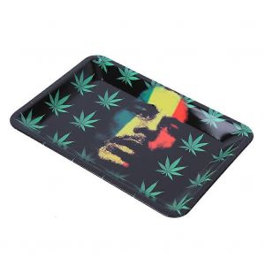 Plateau De Roulage De Cigarettes En Fer Blanc Disque De Rangement De Plateau De Papier &Agrave; Rouler De Fum&eacute;e 18 X 12,5 Cm - Neuf