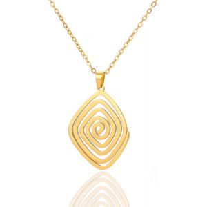 Kal-Collier En Spirale Irrégulière Avec Pendentif En Spirale Pour Femmes Et Hommes, Colliers Géométriques En Spirale, Bague Punk Hippie, Bijoux Cadeau - Neuf
