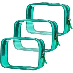 MAA-Trousse de Toilette Transparente Voyage Trousse de Toilette Femmes Hommes Imperméable PVC Maquillage Sac Avion Sacs Transparent Voyage Kit Transport Liquides - Neuf