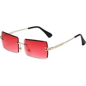 Lunettes De Soleil Rectangulaires Rétro Sans Monture Pour Homme Et Femme - Lunettes Transparentes Y2k Vintage - Neuf