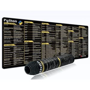 NSIECD-Python Shortcuts Tapis de Souris, 80 x 30 cm XL Tapis de Souris de Jeu, Feuilles de triche Python, sous-Main pour ing&eacute;nieurs de logiciels - Neuf