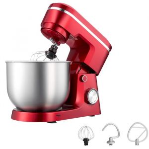 Robot P&acirc;tissier 5,7 L-Duoku-Batteur sur Socle 1500 W-Mixeur &agrave; P&acirc;te avec 10 Vitesses-T&ecirc;te Inclinable-Bol en Acier Inoxydable - Neuf