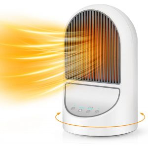 Mini Économies d'Énergie Ventilateur de Chauffage, 1200W de Céramique Ventilateur de Chauffage avec Thermostat Réglable, Chauffage Électrique, appareil de Chauffage Portable pour la Maison - Neuf