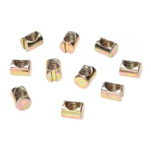 10 Pcs M8 Barrel Bolts Croix Cheville Fente Meuble Écrou Pour Lits Chaises De Berceau - Neuf