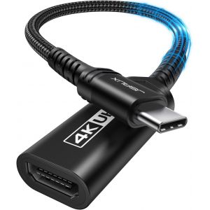 KALANKA-Adaptateur USB C HDMI 4K, USB Type C Thunderbolt3 vers HDMI Compatible avec MacBook Pro/Air, Dell XPS 15/13,Samsung Galaxy Note 20/S20/S10/S9, Huawei P40/P30/P20, Surface Pro 7-Noir - Neuf