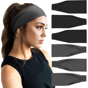6 Pi&egrave;ces Bandeau Cheveux Pour Femme Yoga Courir Bandeaux Sport Entra&icirc;nement Bandeaux Mignon Accessoire - Neuf