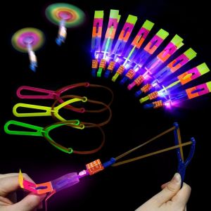 DDA-Jouet de Fronde, LED Frappeurs à Fusées, Lumineux Catapulte Volant Jouet, Nouveauté Extensible Drôle Jouets de Décompression pour Enfants Jouets Cadeau, Farce, Faveur de Fête - Neuf