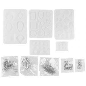 Moules En Résine De Boucle D'oreille,Bijoux De Boucle D'oreille Bijoux En Résine Époxy Les Moules En Silicone Comprennent Des Compte-Gouttes,Des Touillettes,Ea - Neuf