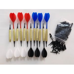 12 fl&eacute;chettes &agrave; pointe souple, fl&eacute;chettes en plastique pour cibles &eacute;lectroniques - Neuf