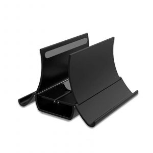 Support vertical pour ordinateur portable avec refroidissement, antid&eacute;rapant et &agrave; induction (noir) - Neuf