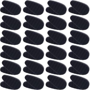 KALANKA-24 Paires Plaquettes Nasales en Silicone pour Lunettes, Plaquettes Nez Rechange Noires Souples et Antid&eacute;rapantes Kits de R&eacute;paration Adh&eacute;sifs pour Lunettes de Soleil - Neuf