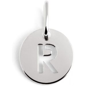Kal-- Mini Medallion Letter Argent. Pendentif Initiale En Argent Sterling Avec Finition Plaqu&eacute;e Rhodium. &Agrave; Combiner Avec Un Collier. Bijoux Pour Femme. Lettre A-Z. - Neuf