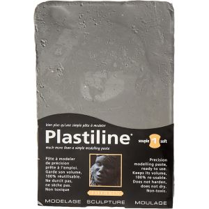 Mevronisshop-7740t - Plaque De Plastiline - P&acirc;te &Agrave; Modeler, Haute Pr&eacute;cision - Modeler, Sculpter, Mouler - Duret&eacute; 1 (Tr&egrave;s Souple) - 750g - Teinte Gris Fonc&eacute;. Fabriqu&eacute; En France - Neuf