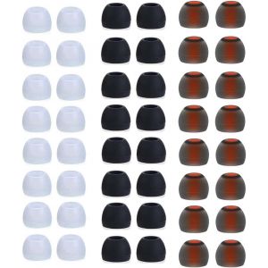 Paquet de 48 Embouts d'oreille de Remplacement en Silicone, Embouts d'oreille de Remplacement en Silicone, Coussinets d'oreille de Remplacement, adaptés à la Plupart des écouteurs, 3 Tailles - Neuf