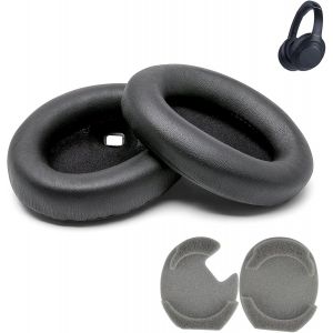 KAL-Coussinets De Rechange Pour Casque Sony Wh-0Xm4 En Cuir Souple À Mémoire De Forme -Noir - Neuf