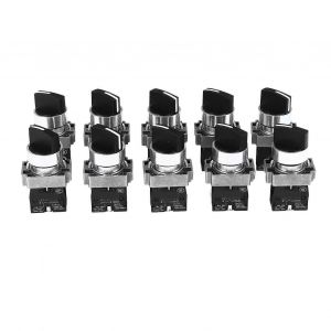 10Pcs XB2 Commutateur rotatif 3 positions Interrupteur &agrave; bouton autobloquant pour outils &eacute;lectriques v&eacute;hicules lampes AC240V - Neuf