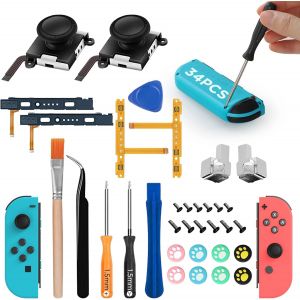 Shiba-, Joycon Joystick Remplacement, 34 Pcs Joycon Kit De Réparation Compatible Pour Switch Oled, Joycon Kit De Réparation Joysti[5 - Neuf