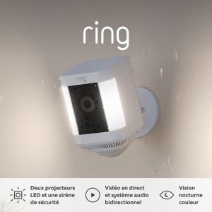 Caméra Spotlight Plus sans fil (Spotlight Cam Plus Battery)| Caméra surveillance extérieure wifi, vidéo HD 1080p, audio bidirectionnel, projecteurs LED | Essai Home gratuit 30 j. - Neuf