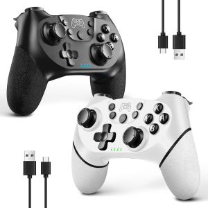 2pcs Manette Sans Fil Pour Switch/Switch 2/Lite/Oled, Manette Pour Switch Pro Avec Fonction Réveil Avec Un Bouton¿Manette Pour Switch Avec Double Vibration/Turbo/Screenshot (Noir & Blanc) - Neuf