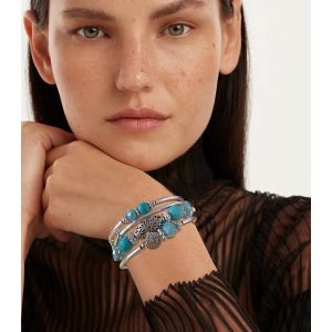 Kalanka-Envelopper Le Bracelet En Couches D'argent Avec Perles Bracelets Rigides Empilables Bohème Bijoux Cadeaux Pour La Fête Des Mères - Neuf