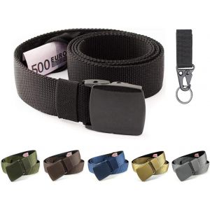 KALANKA-Ceinture de Voyage Porte-Monnaie, Pochette secr&egrave;te, Ceinture Cache Billets, Id&eacute;al pour Une Meilleure S&eacute;curit&eacute; en Voyage et Travail. (Noir) - Neuf