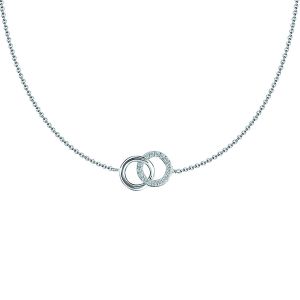 Collier Agatha Rondou Argent Anneaux Entrelacés - Neuf