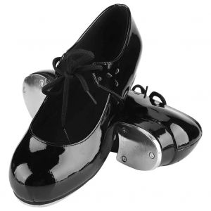 Chaussures De Danse A Claquettes En Cuir Synthetique Pour Femme (Noir, Pointure 35) - Neuf