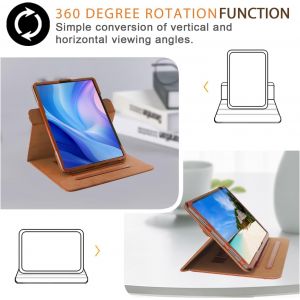 Coque De Protection Tablette Xiaomi Redmi Pad Se 11 Pouces 2023 Housse De Protection En Cuir Pu &Eacute;tui Redmi Pad Se Avec Fonction Support,Brun - Neuf