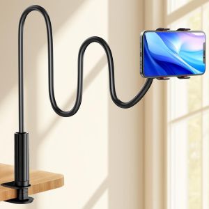 Support De Téléphone En Col De Cygne, Bras Flexible Pour Lit, Bureau, Table Avec Pince Réglable À 360°, Clip De Support De Téléphone À 360 ° Pour Iphone Samsung Series[Z1756] - Neuf