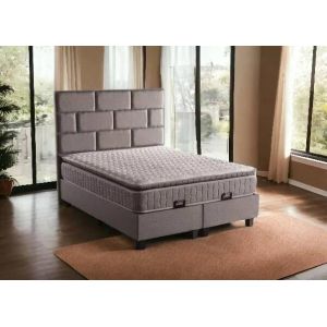 Lit coffre beige design contemporain &iquest; &Eacute;l&eacute;gance, confort - Neuf