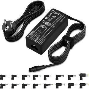 Chargeur Universel 90W PC Portable Compatible avec HP, Dell, Acer, ASUS, Sam Sung, Le Novo, Sony, Toshiba, Fujitsu, IBM, etc. - 16 Embouts Inclus - Neuf