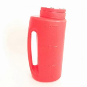 epandeur manuel d'engrais et de sel de deneigement, capacite 2 L, saupoudreuse a sel en plastique, debit reglable manuellement (rouge) - Neuf